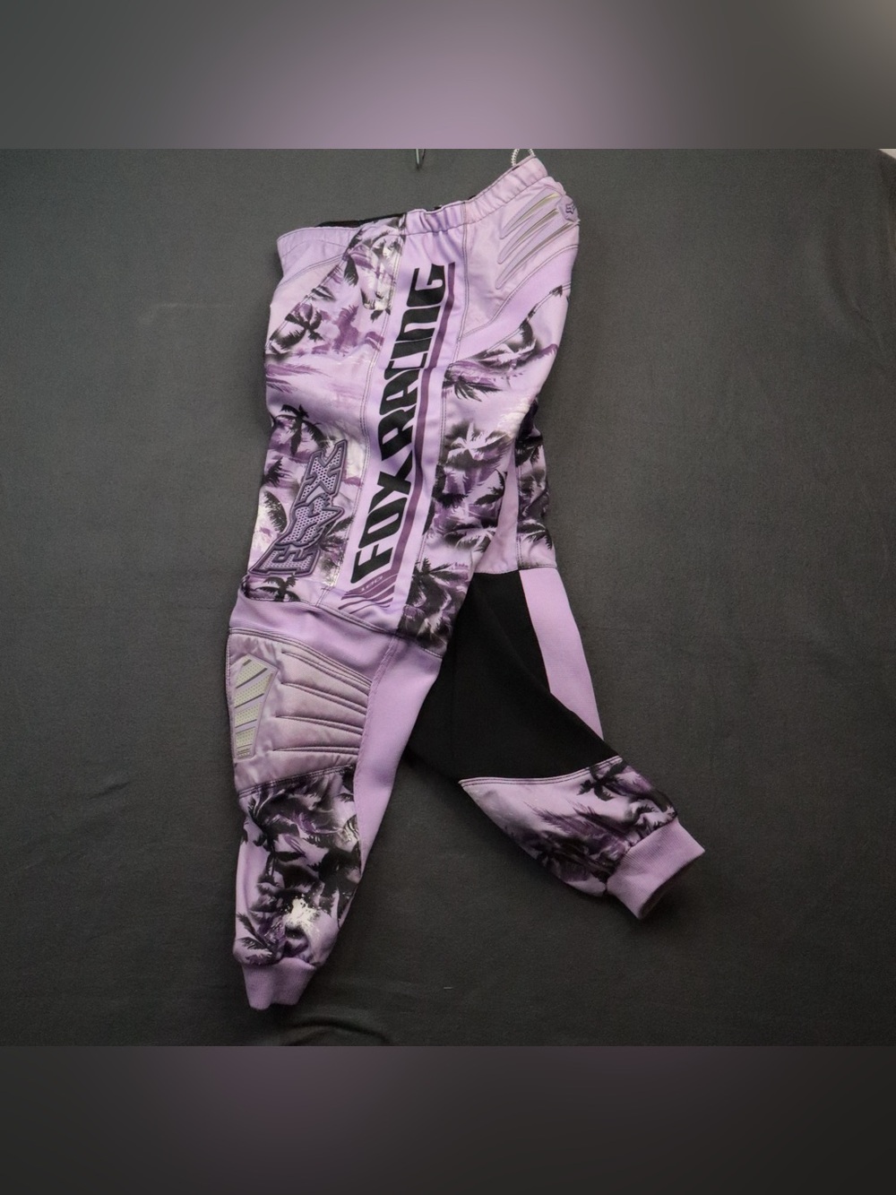 Fox Racing 180 Motocross Pants Size 9/10 Purple Palm Tree MX Riding Gear